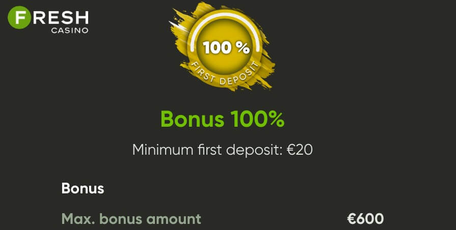 Uvítací Fresh casino bonus